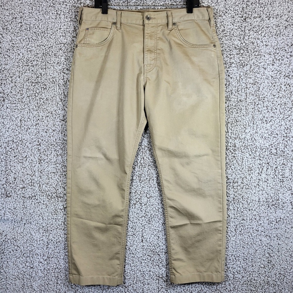 Patagonia Iron Clad Organic Cotton Blend Tan Casual Pants Men's 34x27.5 Trousers